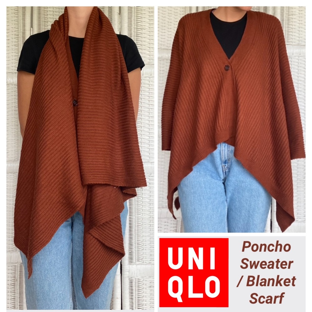 Uniqlo Sweater Poncho or Blanket Scarf